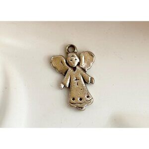 Retired JAMES AVERY Angel 925 Sterling Silver Figural Vintage Pendant | Charm